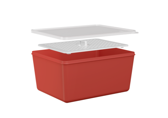 Afbeeldingen van COZA BEWAARDOOS 2.2L M/ROOSTER BASIC GUAVA RED