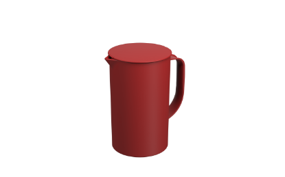 Afbeeldingen van COZA KARAF 1L M/DEKSEL  CASUAL ROOD BOLD