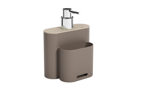 Afbeeldingen van COZA ZEEPDISPENSER 500ML FLAT WGRAY+LGRAY