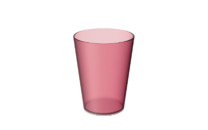 Afbeeldingen van COZA BEKER 300 ML RETRO GLASS TRANSPARENT RED