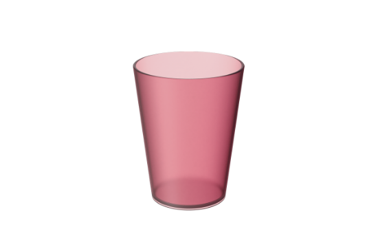 Afbeeldingen van COZA BEKER 300 ML RETRO GLASS TRANSPARENT RED