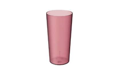 Afbeeldingen van COZA BEKER 500 ML ROOD TRANSP.RETRO GLASS 