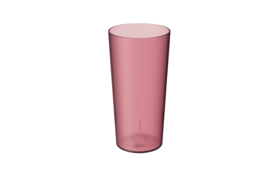 Afbeeldingen van COZA BEKER 500 ML ROOD TRANSP.RETRO GLASS 
