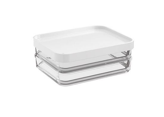Afbeeldingen van COZA BELEGBAK 560ML DUO DOORZICHTIG WIT