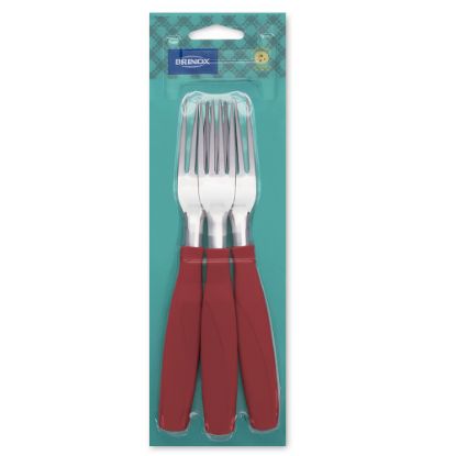 Afbeeldingen van BRINOX TAFELVORK S/3 1.0MM ROOD ITAPARICA