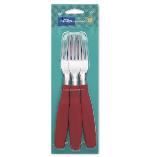 Afbeeldingen van BRINOX TAFELVORK S/3 1.0MM ROOD ITAPARICA