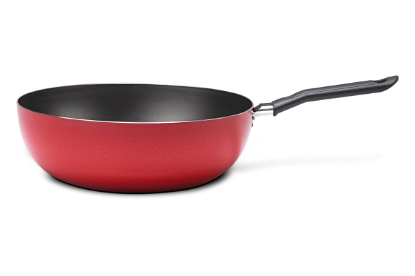 Afbeeldingen van BRINOX WOK 28CM/4.10L ROOD GARLIC LINE