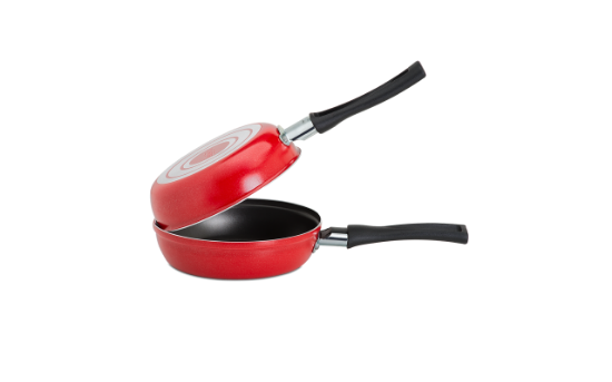 Afbeeldingen van BRINOX DUBBEL KOEKENPAN 14CM ROOD GARLIC LINE