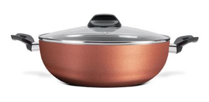 Afbeeldingen van BRINOX WOK M/DEKSEL &HANDVAT 28CM CLOVE COPPER