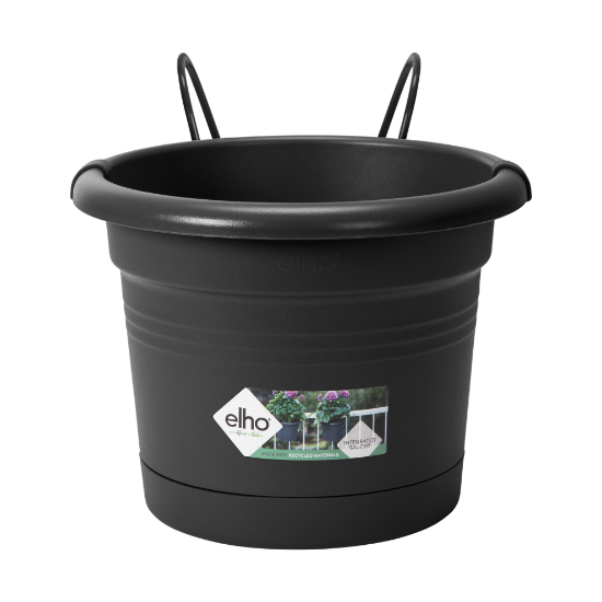 Afbeeldingen van ELHO BALKON POTHOUDER  ALLIN-1 ZWART Ø26 CM  BASIS 