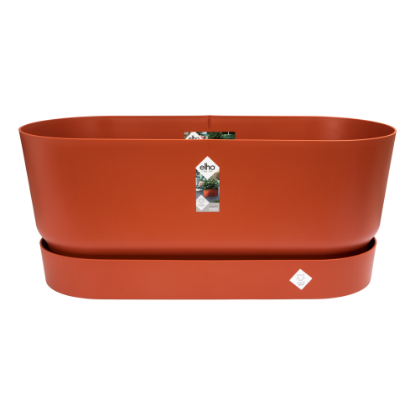 Afbeeldingen van ELHO  80CM WIELEN BRIQUE PLANTENBAK GREENVILLE