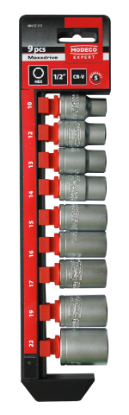 Afbeeldingen van MODECO ZESKANT DOPPENSET 9PCS 1/2"