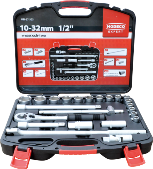 Afbeeldingen van MODECO DOPSLEUTELSET 1/2" 23-DELIG