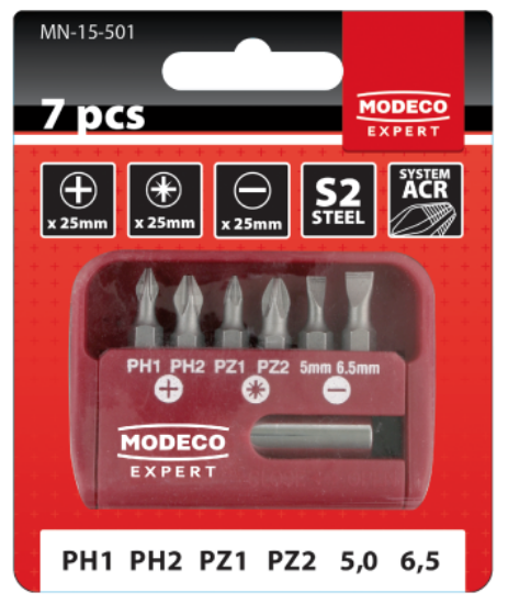 Afbeeldingen van MODECO BITS SET 7PCS