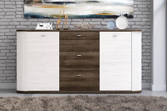 Afbeeldingen van GENT DRESSOIR 3LA/2DRS OAK/WHITE