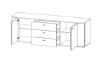 Afbeeldingen van GENT DRESSOIR 3LA/2DRS OAK/WHITE