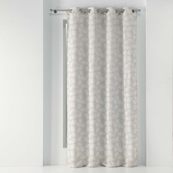 Afbeeldingen van U10 RINGGORDIJN JACQUARD CAPUCINE 140X260CM