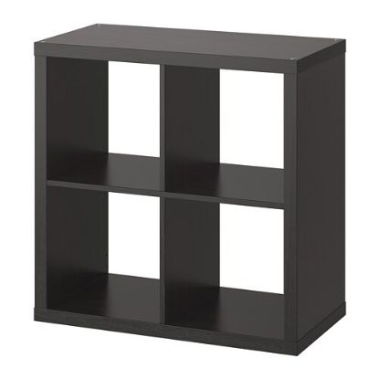 Afbeeldingen van IKEA KALLAX 77X77CM ZWARTBRUIN OPENKAST