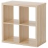 Afbeeldingen van IKEA KALLAX OPENKAST 77X77  EIKENEFFECT