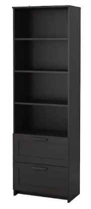 Afbeeldingen van IKEA BRIMNES BOEKENKAST ZWART 60X190CM