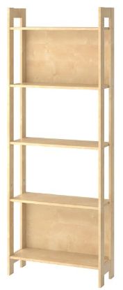 Afbeeldingen van IKEA LAIVA BOEKENKAST BERKENPATROON 62x165 CM