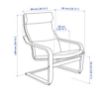 Afbeeldingen van IKEA POANG FAUTEUIL ZWARTBRUIN HILLARED ANTHRACIET