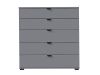 Afbeeldingen van DUERO 5F90 5DR CABINET GARPHITE GREY