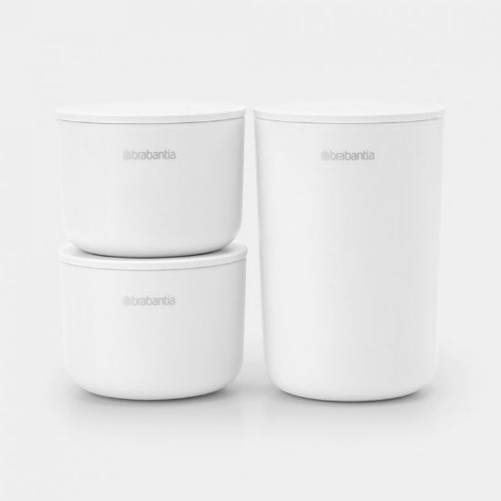Afbeeldingen van BRABANTIA RENEW S/3 OPBERGBAKJES WIT 
