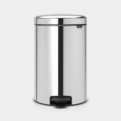 Afbeeldingen van BRABANTIA PEDAALEMMER  20L BRILLIANT STEEL