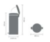 Afbeeldingen van BRABANTIA PEDAALEMMER 30L BRILLIANT STEEL