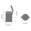 Picture of BRABANTIA PEDAALEMMER  20L MATT ZWART