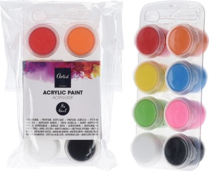 Afbeeldingen van VERF ACRYL 6ML SET 8 ST