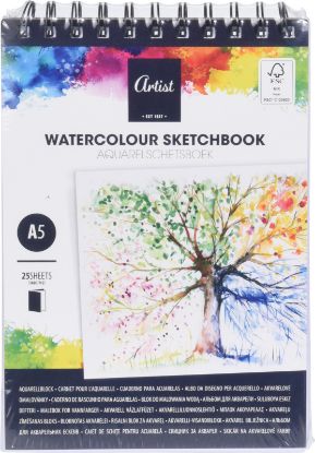 Afbeeldingen van SCHILDERBOEK WATERVERF A5