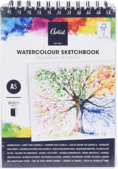 Afbeeldingen van SCHILDERBOEK WATERVERF A5