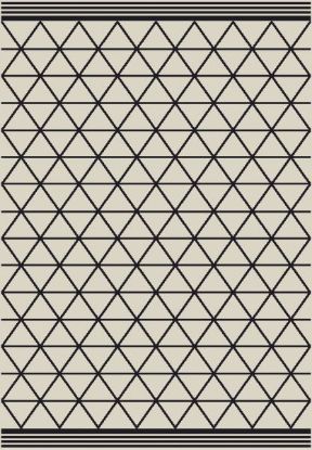 Afbeeldingen van VLOERKLEED LINEO 067X200 WOOL/BLACK