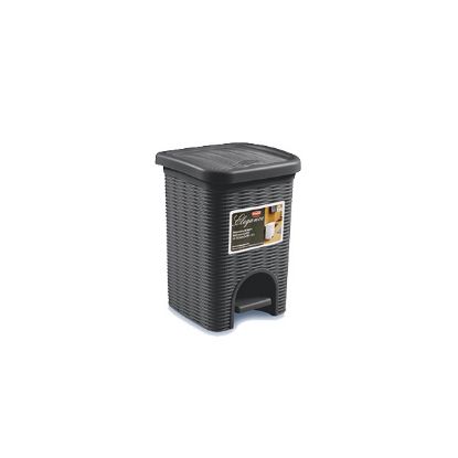 Afbeeldingen van STEFANPLAST ELEGANCE PEDAALEMMER 6L SLATE GREY