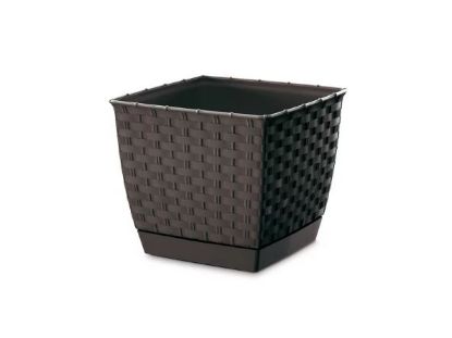Afbeeldingen van PROSPERPLAST BLOEMPOT 25X25CM DBRUIN 440U RATOLLA