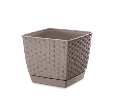 Afbeeldingen van PROSPERPLAST BLOEMPOT 25X25CM MOKKA 7529U RATOLLA