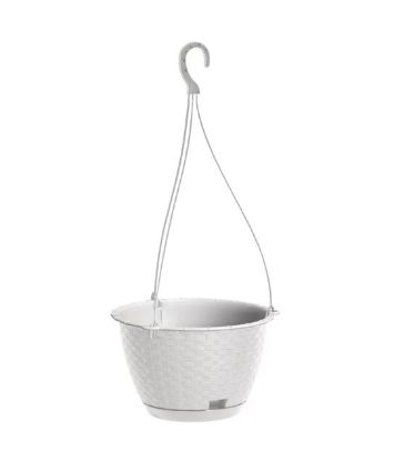 Afbeeldingen van PROSPERPLAST HANGPOT 24.3X16CM WIT RATOLLA