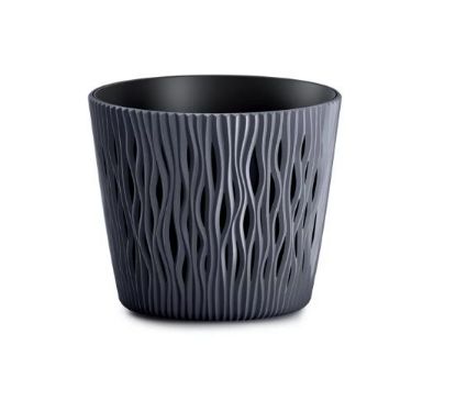 Afbeeldingen van PROSPERPLAST BLOEMPOT ROND 16CM ANTRACIET S433 SANDY