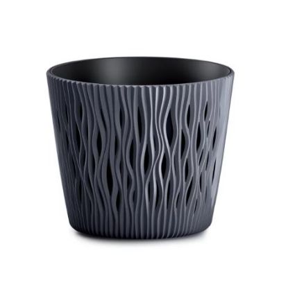 Afbeeldingen van PROSPERPLAST BLOEMPOT ROND 22CM ANTRACIET S433 SANDY