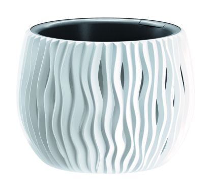Afbeeldingen van PROSPERPLAST 18CM WIT SANDY BLOEMPOT 