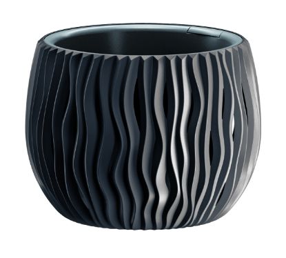 Afbeeldingen van PROSPERPLAST 18CM ANTHRACITE SANDY BLOEMPOT 