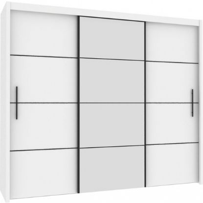 Afbeeldingen van INOVA 3  3-DRS WARDROBE WHITE