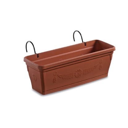Afbeeldingen van STEFANPLAST BALKONBAKSET M/OPHANG 50CM TERRACOTTA