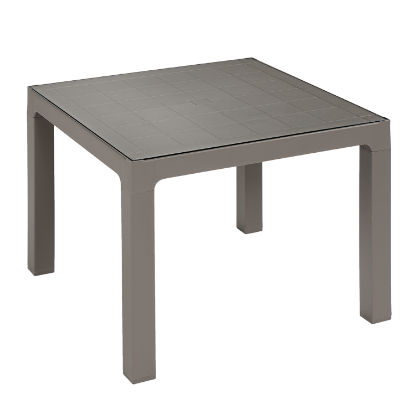 Afbeeldingen van ARETA ARES TAFEL TAUPE ESPRESSO 90X90X74CM